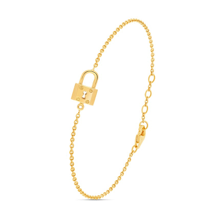 PULSERA DE CANDADO PEQUEÑO CON CADENA