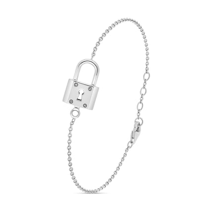 PULSERA DE CADENA CON CANDADO MODELO MEDIANO