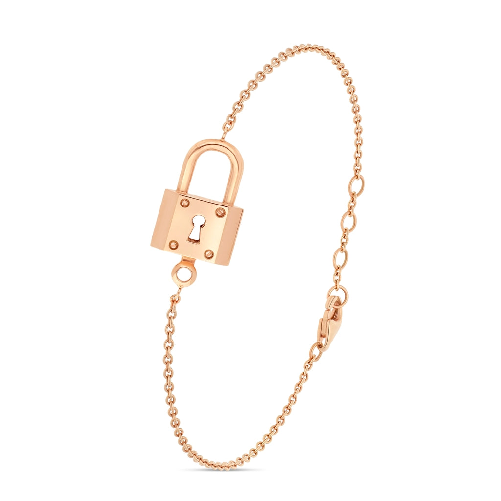 MEDIUM MODEL PADLOCK ON CHAIN BRACELET