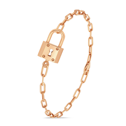 BRACELET CADENAS SUR CHAÎNE MAILLON