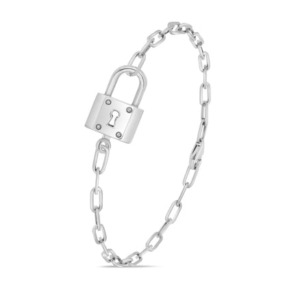 BRACELET CADENAS SUR CHAÎNE MAILLON