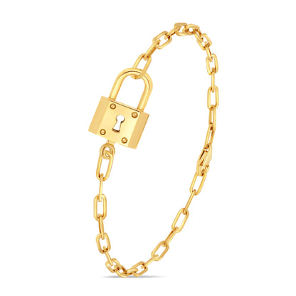 BRACELET CADENAS SUR CHAÎNE MAILLON