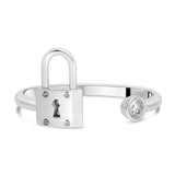 Bague Cadenas Pont Neuf or blanc