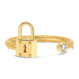 Bague Cadenas Pont des Arts or jaune