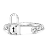 Bague Cadenas Pont des Arts or blanc
