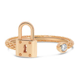 Bague Cadenas Pont des Arts or rose