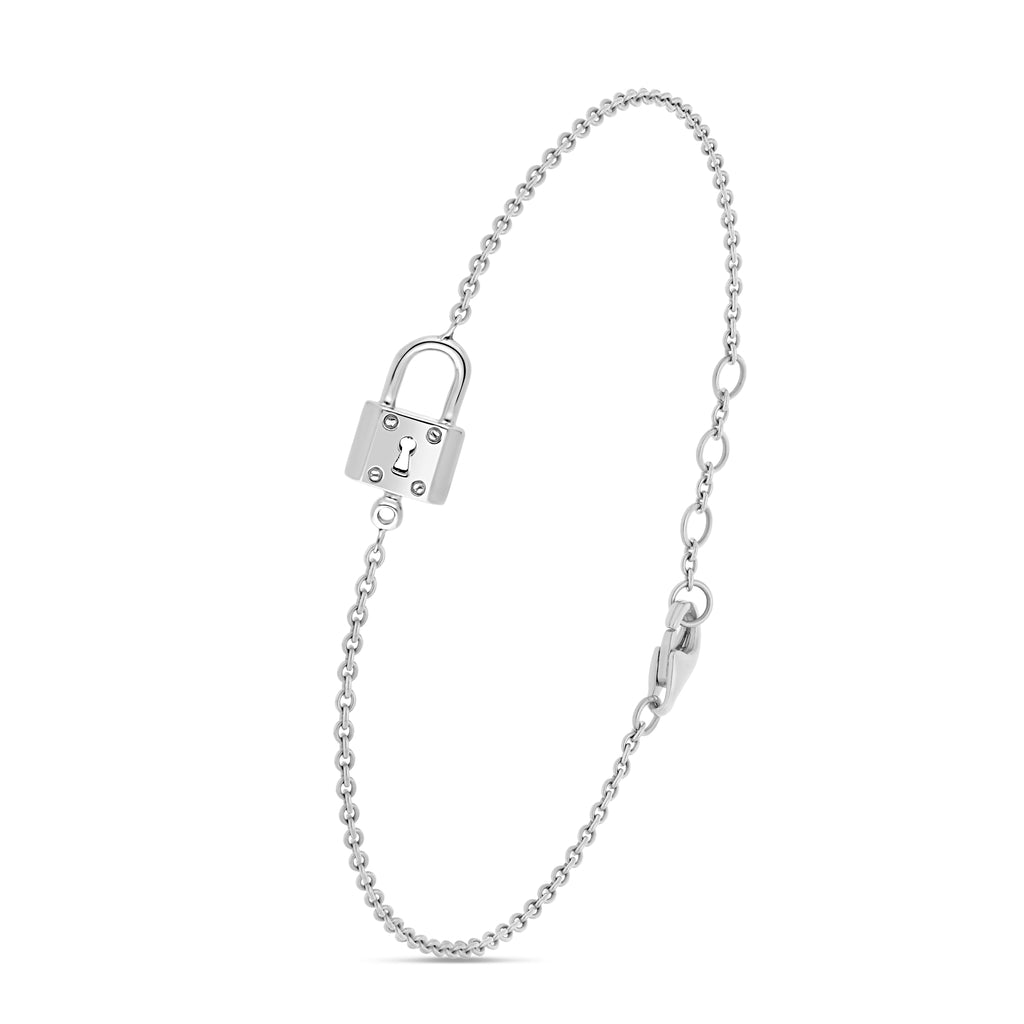 Bracelet Cadenas mini modèle sur chaîne Or blanc