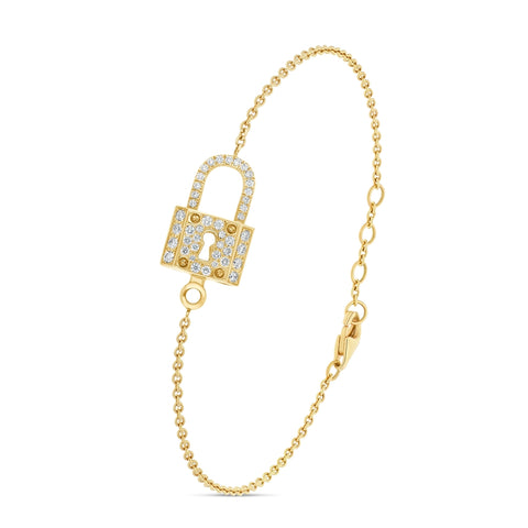 BRACELET CADENAS SUR CHAÎNE PAVÉ