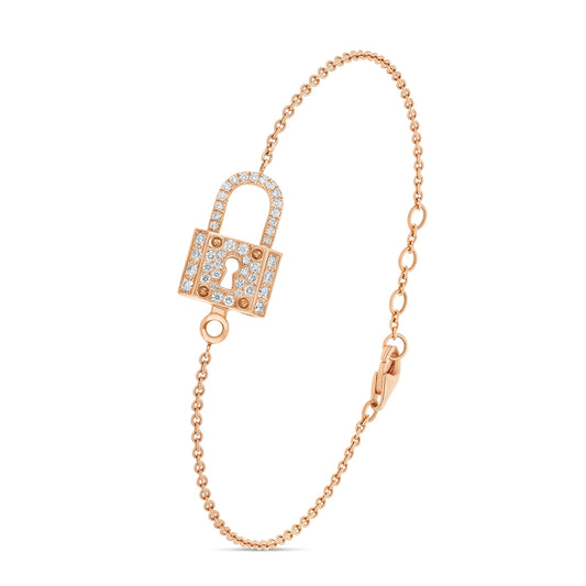 BRACELET CADENAS SUR CHAÎNE PAVÉ
