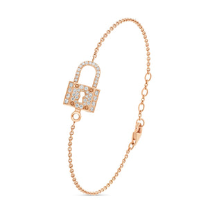 Bracelet Cadenas sur Chaîne Or rose, diamants