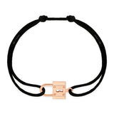 Bracelet Cadenas Grand Modèle sur cordon Or Rose