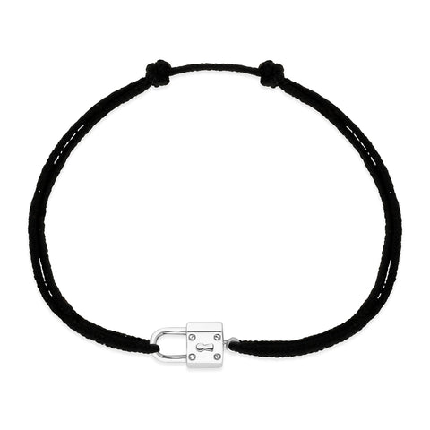 PADLOCK BRACELET ON CORD SMALL MODEL