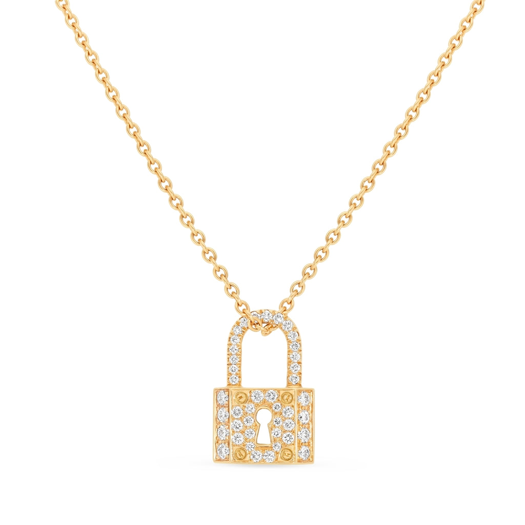 PAVÉ PADLOCK NECKLACE