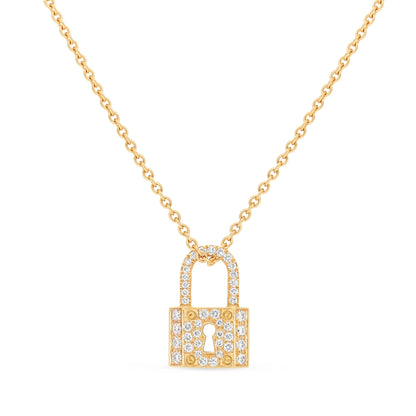 PAVÉ PADLOCK NECKLACE