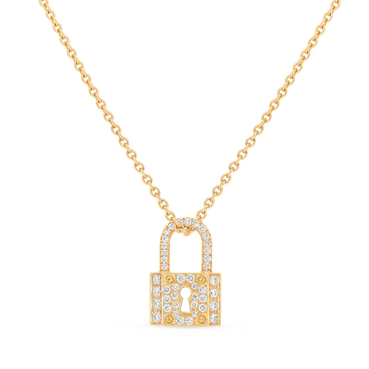 PAVÉ PADLOCK NECKLACE