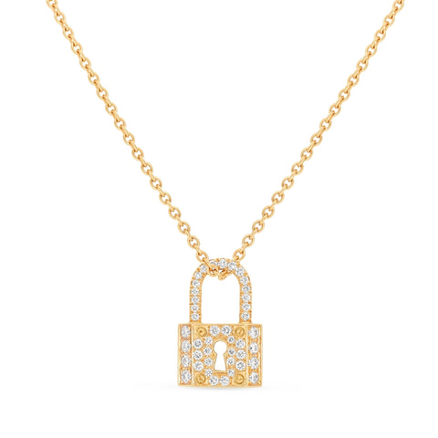 PAVÉ PADLOCK NECKLACE