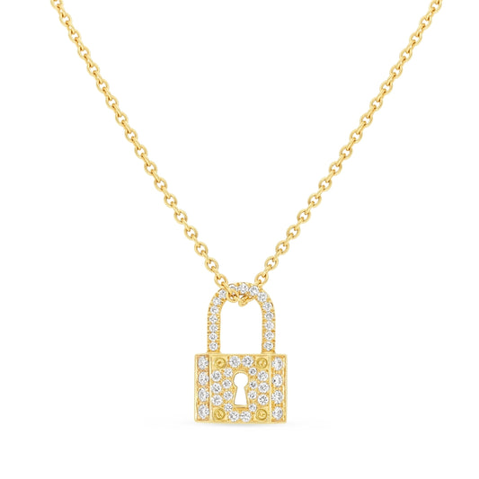 PAVÉ PADLOCK NECKLACE