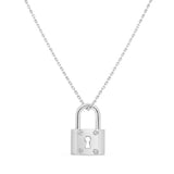 Collier Or blanc sertis de 4 diamants