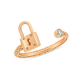 Bague Cadenas Pont des Arts or rose